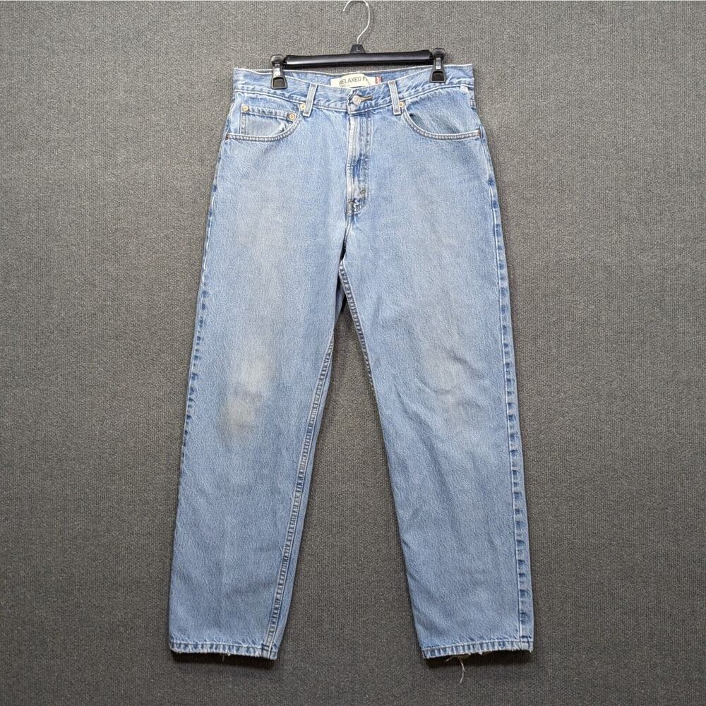 Levis 550 Jeans Mens 34x30 Straight Leg Blue Denim Relaxed Cotton Distressed